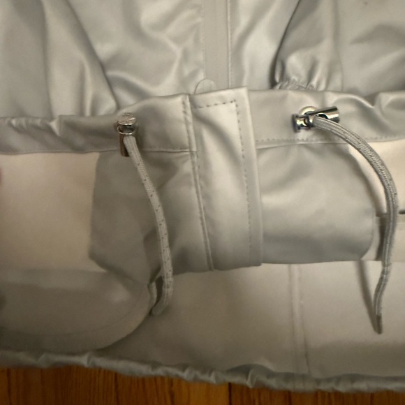 Rains Waterproof Hooded Rain Jacket Gray Lightweight Minimalist - Picture 6 of 6